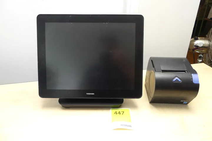Toshiba POS-Touchscreen-Terminal mit Bondrucker, mit Netzkabel